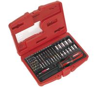 51 Pack Fine Tooth Ratchet Screwdriver Socket And Bit Set - Chromoly Steel