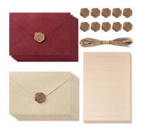 51 Pcs Letter Writing Set, Will Writing Kit, 30 A5 Writing Paper, Writing Paper and Envelopes Love Letter, Writing Paper and Envelopes for Love Letters, Weddings, Birthdays, Invitations