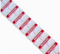 51 x 24mm Reduced - was/Now Retail Labels/Stickers - Shops, Market Traders Butchers Clothing Sale x 100 Labels