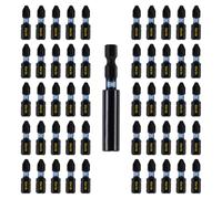 51 x Rennie Tools 25mm PZ2 Impact Screwdriver Driver Bits Set & Bit Holder
