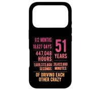 51 Years Married Funny 51st Wedding Anniversary Case for iPhone 17 Pro