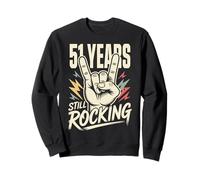 51 Years Still Rocking 51st Birthday Funny 51 Rocker Biker Sweatshirt
