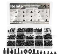 510 Pcs Computer Screw Set, PC Case Motherboard Standoffs Screws Kit，Personal Computer Screw Standoffs Set Kit for PC Case Motherboard Box HDD SSD Fa CD-ROM Hard Drive Screws Standoffs