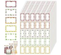 510 Pcs Jam Labels for Jars, Jam Jar Labels Self Adhesive Easy Peel, Removable Kitchen Label, Waterproof Food Label Stickers, for Kitchen Food Bottle Preserves Containers, 30×50mm