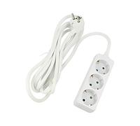 51075 extension cable 3G 1.5mm² 1.5m PVC white number of sockets: 3 16A GOOBAY