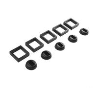 510PCS 3D Floating Frame Holder Stand Box Clear Jewelry Display Case for Collectible For Rings Coins and Small Items with Transparent Floating Film Technology (Black 5PCS)