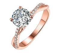 511 GoldSilver Jewelry Women Rings White 925 Wedding Ring Rhinestone Size Rings Raccoon Rings (Pink, 7)