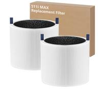 511i MAX Replacement Filter Compatible with BLUEAIR Blue Pure 511i Max Air Purifi-er, 3-IN-1 H13 True HEPA Filter and Activated Carbon Filtration System, Perfect Fit for Blue Pure F5MAX
