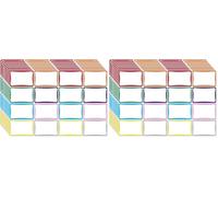 512 Pack Multicolor Name Tag Stickers, 2 X 3 Inch Self-Adhesive Blank Write-On Labels for School, Classroom, Office, and Home Organisation