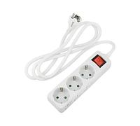 51285 Extension cable 3G1.5mm² 1.5m PVC white Number of sockets: 3 16A GOOBAY