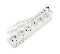 51296 extension cable 3G 1.5mm² 1.5m PVC white number of sockets: 6 16A GOOBAY