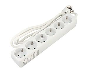 51296 extension cable 3G 1.5mm² 1.5m PVC white number of sockets: 6 16A GOOBAY