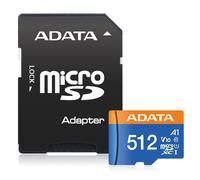 512GB AData Premier microSDXC A1 UHS-1 CL10 Memory Card w/SD adapter 85MB/sec