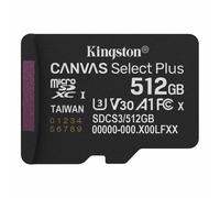 Kingston Canvas Select Plus microSD Memory Card 512GB micSDXC Gen3 150R A1 Single Pack w/o ADP - SDCS3/512GBSP
