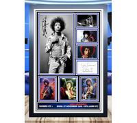 (513) Jimi HendriX Music Legend Signed Framed Autograph Signature A4 (21 X 297 CM) Art Work Wall Art Display Great Gift Idea (REPRINT) #####