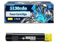 5130cdn Toner Cartridge Compatible for Dell 5130cdn Printers, With Chip Large Capacity 18000 Pages (1 Pack Yellow)