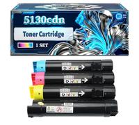 5130cdn Toner Cartridge Compatible for Dell 5130cdn Printers, With Chip Large Capacity 18000 Pages (4-Pack BK/C/M/Y)