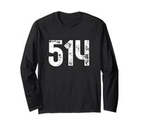 514 Area Code Montreal Quebec Canada Long Sleeve T-Shirt