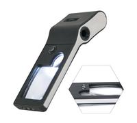 -515 Portable LED & UV Lighted Magnifying Glass with 3X//55X Magnification for Banknote Inspection, Reading, and Detail Identification