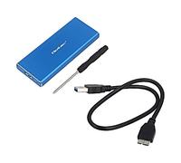 51832 Hard Drive Enclosure: M.2 PnP SATA III, USB 3.0 Aluminum Blue QOLTEC