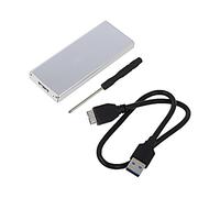 51833 Hard Drive Enclosure: M.2 PnP SATA III, USB 3.0 Aluminum QOLTEC