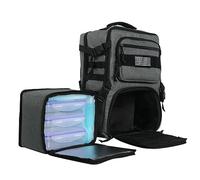 519 Fitness [Tactical All-Around] Modular Meal Prep Backpack - Stealth Grey - Fits 17" Laptop - Removable Meal Part, Hydration Bladder, 3 Containers, 2 Ice Packs & US Flag Patch