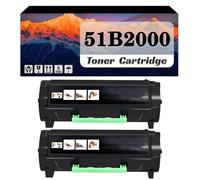 51B2000 High Capacity Toner Cartridge Compatible For Lexmark MS317dn MS417dn MX317dn MX417de Printers 2 packs