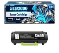 51B2000 Toner Cartridge Compatible for Lexmark MS317dn MS417dn MS517dn MS617dn MX317dn MX417de MX517de MX617de Printers, With Chip Large Capacity 2500 Pages (1 Pack Black)