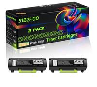 51B2H00 Compatible for Lexmark Toner Cartridges with Chip MS417DN MS617DN MX517DN MS517DN MX417DN Printers (2-Pack Black)