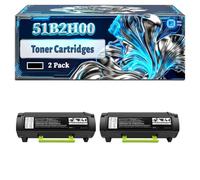 51B2H00 Toner Cartridges Compatible for Lexmark MS417DN MS617DN MX517DN MS517DN MX417DN MX617DN Printers, With Chip Large Capacity 30000 Pages (2-Pack Black)