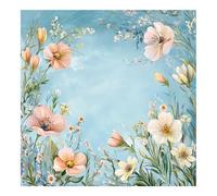 51buyoutgo 11CT Cross Stitch Kits for Adults - Advanced Pre Printed Stamped Cross-Stitch Embroidery Kits for Adults Beginners, 12x12 Inch Flower Crossstitch Crafts for Wall Decor or Mum Gifts