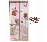 51buyoutgo Door Screens for Keeping Out Flies, Double Magnetic Fly Screens for Patio, French Insect Doors Net Curtain Mesh Cover with Magnets 90 * 210 cm Brown