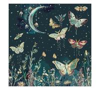 51buyoutgo Moth 11ct Cross Stitch, 11 Count Counted Stamped Pre Printed Cross Stitch Embroidery Kits for Adults Beginners Starter Advanced Easy Crossstitch Butterfly Patterns Set Needlepoint 16x16 in