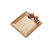51buyoutgo Rose Gold Candle Plate, Decorative Candle Display Tray Dish Mat Plate Coaster, Small Rose Gold Candlestick Holders Set for Living Room Tables Home Decoration Bedroom