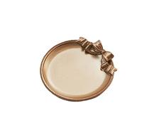 51buyoutgo Rose Gold Round Candle Plate, Decorative Candle Display Tray Dish Mat Plate Coaster, Small Rose Gold Candlestick Candle Holders Plate Set for Living Room Tables Home Decoration Bedroom
