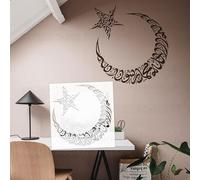 51cm Islamic Calligraphy Crescent Moon Stencils Designs Washable Jumbo Personalized Plaster Art Template Ceiling Decor Designs for Cloth Extra DIY S634