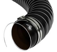 51mm (2") Black Flexible Silicone Engine Hose Air Ducting Pipe Intake Feed + Hose Clips 1 Metre