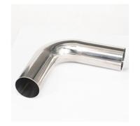 51mm 2" O/D 304 Stainless Steel Weld 90 Degree Elbow Tube Butt Pipe Fitting Straight Pipe Length 100mm