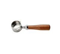 51mm 3-Ear Bottomless Portafilter，Compatible for DeLonghi，EC680 EC685 EC785 EC885 with 1/2/4 Cup Basket Stainless Steel Coffee Machine Accessory(Red Wood,with 2 Cup Basket)