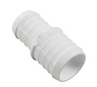 51mm > 38mm Plastic Hose Straight Fitting Reducer Pipe Reducing Adapter White