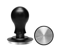 51mm 53mm 58mm Espresso Coffee Tamper Stainless Steel Flat/Ripple Base Coffee Tamper with Calibrated Spring Loaded Tampers(53mm,Flat Base)