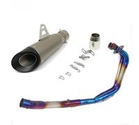 51mm / 60mm Motorcycle Accessories Exhaust Full Systems Front Middle Link Pipe Muffler For Yamaha MT03 MT-03 YZF R3 R25(C-Titanium color)