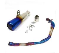 51mm / 60mm Motorcycle Exhaust Pipe Front Middle Link Full Systems Modified Parts For Yamaha MT03 MT-03 YZF R3 R25(B-blue)