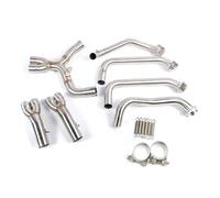 51mm / 60mm Motorcycle Full Systems Exhaust Pipe Stainless Steel Front Link Muffler For Z1000 2010-2021(Sliver)