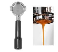 51mm Bottomless Portafilter 2 Ears for ECO310, Stainless Steel Coffee Machine Replacement Parts Bottomless Coffee Handle for ECO310 Coffee Machine (C2 Plastic Black)