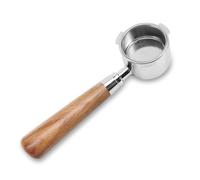 51mm Bottomless Portafilter, 3 Ears Portafilter with Espresso Filter Basket and Red Sourwood Handle Suitable for Delonghi EC680 EC685 Coffee Machine