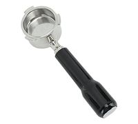 51mm Bottomless Portafilter, Monolayer Handle Portafilter 3 Ears Portafilter with 51mm Puck Fits for for DEDICA ARTE for EC0680 EC0685 Stainless Steel Filter Holder and Filter (Black)