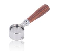 51mm Bottomless Portafilter with Wooden Handle for Coffee Machine Espresso Machine Rosewood Espresso Handle Stainless Steel Filter Holder (Classic Dalbergia Cochinchinensis)
