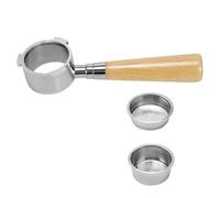 51mm Coffee Bottomless Portafilter,Compatible for Delonghi Ec680 685 with Replacement Filter Basket Naked Portafilter Espresso Machine Tool(3Nails 51mm Beech)