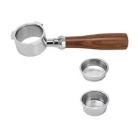 51mm Coffee Bottomless Portafilter,Compatible for Delonghi Ec680 685 with Replacement Filter Basket Naked Portafilter Espresso Machine Tool(3Nails 51mm Red Wood)